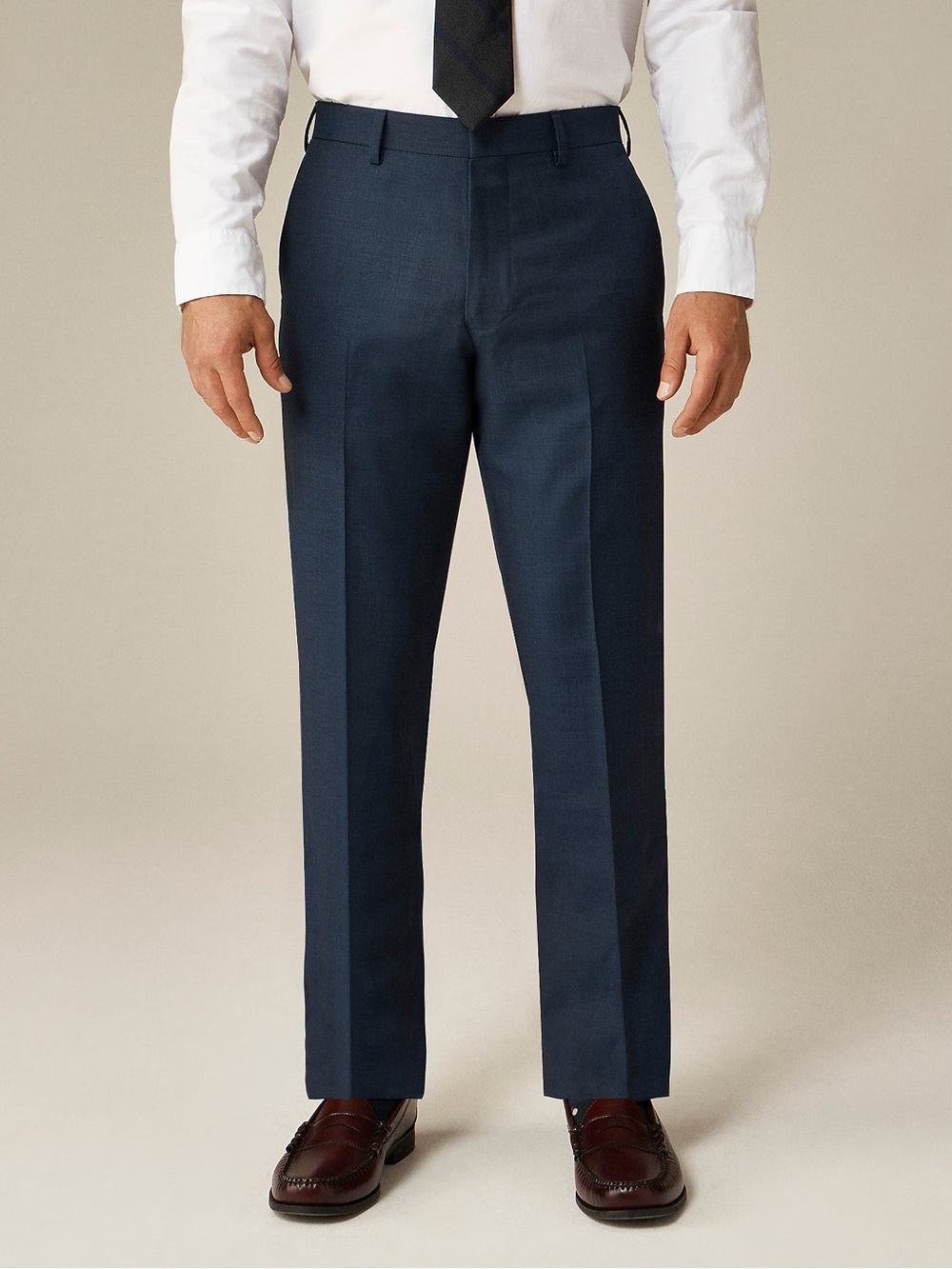 J CREW Ludlow Slim-fit suit pant in Italian worsted wool Mariner Blue 33‎ BZ635
